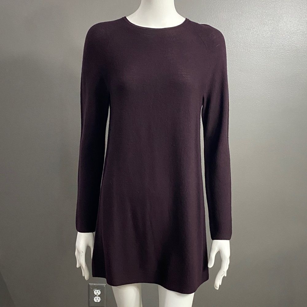 J. Jill Dark Fig Merino Wool Sweater Size XS